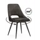 Стул Woodville Avianus 50x87x57 см ткань цвет коричневый/черный