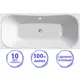 Прямоугольная ванна C-BATH CBQ013001 акрил 180x80см