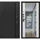 Входная дверь Двери Регионов Стайл Z 207x98см левый цвет белоснежная мягкая шагрень/чёрная мягкая шагрень с зеркалом