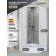 Душевой уголок Belgranio Sierra Br0000061796 1/4 круга с поддоном 100x100см профиль белый эффект стекла прозрачный