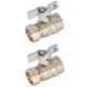 Кран шаровой прямой СТМ CWPF1220K02 1/2"x20 мм ВР PN16 латунь ручка бабочка