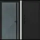 Входная дверь Labirintdoors Кредор П29 левый 205x96см цвет серо-зеленый с патиной/черный кварц