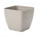 Кашпо Sahara petit square Form-plastic d 22.5 см 21 см 7.5 л полипропилен серый/серебристый без автополива
