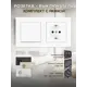 Розетка с выключателем встраиваемые с рамкой Arte milano SET06-2-30-1-40-1.White с заземлением 1 клавиша цвет белый