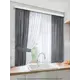 Тюль Colore caldo 6034/СерыйБелый на шторной ленте 180x570 см цвет серый / серебристый