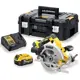 Пила циркулярная аккумуляторная бесщеточная Dewalt DCS570P2, 18 В Li-Ion 2x5 Ач, 184 мм