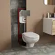 Комплект Bauedge NEO45700-30745-01.02.09 6 в 1: инсталляция 45 для унитаза, унитаз Rio Luxe 52x35, сиденье микролифт, квадратная хром кнопка Aquanika