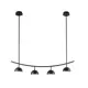 Люстра потолочная светодиодная Kink light Стиви 07652-4.19 15 м² нейтральный белый свет цвет черный