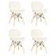 Комплект кухонных стульев 4 шт Dobrin Butterfly lmzl-302 38x38x51 см искусственная кожа цвет кремовый