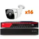 Комплект для видеонаблюдения IP PS-link 2Мп 16 камер для улицы с POE питанием цвет белый