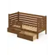 Кровать Solarius Det-spin80-160temd-2yash 90 x 101 x 170 см сосна цвет коричневый