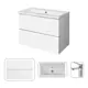 Тумба подвесная с раковиной AM.PM M90-FHX0752-F85A02100 со смесителем X-Joy хром 75 см белый глянец