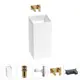 Напольная раковина отдельностоящая Wellsee Pure BY Wellsee 20213224R размер 40x40x85 см, с донным клапаном, сифоном и смесителем