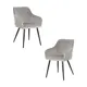 Комплект кухонных стульев 2 шт Dobrin Robert lml-8266 55.5x56x60.5 см велюр цвет серый