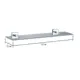 Полка для ванной комнаты Ekko E1407 плоская 52x12x52см цвет хром