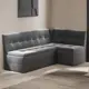 Кухонный диван Трия Домино 221592 118x82x50 см велюр цвет серый