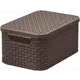 Корзина для хранения в ванной комнате Curver Style 19.80x14.20x29.10см цвет коричневый
