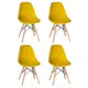 Комплект кухонных стульев 4 шт Dobrin Dsw lmzl-pp638 46x46x53 см пластик цвет желтый