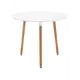 Кухонный стол круглый Woodville Lorini 80x80 см МДФ цвет белый