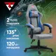 Кресло Stool group Phantom 71x127x71 см ткань цвет голубой