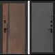 Входная дверь Лабиринт Кармина правый 205x96см цвет орех американский с патиной/графит софт с панелью П24