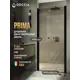 Душевая дверь Doccia GLASS990dv/BR/6BL 99см эффект стекла прозрачный распашной