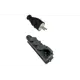 Розетка с вилкой NVO-KI-COMBI-R-V-16-44-BLACK с заземлением и крышкой 230 В 16 A цвет черный