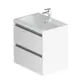 Тумба под раковину подвесная Am.pm M91-FHX0602-WCC0602WG_7214 60см цвет белый, с раковиной