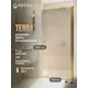 Душевая дверь Doccia GLASS900pt/BRMT/3GOLD 90см эффект стекла матовый распашной