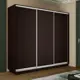 Шкаф-купе Мебельная Компания Е1 3 дверный 220x180x60 см 9 полок ЛДСП цвет венге