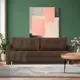 Диван раскладной Cityhd Прямой диван 212x77x74 см велюр цвет коричневый