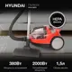 Пылесос с контейнером Hyundai Hyv-c3075 2000 Вт цвет красный