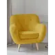Кресло Диван не мебель Элефант 75x90x85 см искусственный мех цвет желтый