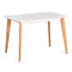 Кухонный стол прямоугольный Tetchair Claire 110x75 см МДФ цвет белый, натуральное дерево
