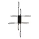 Люстра потолочная светодиодная Arte Perfetto luce Ferrara 3307.mx8208-8-1000-680-80.black нейтральный белый свет цвет черный