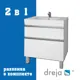 Тумба под раковину подвесная Dreja 99-0905-com 67см цвет белый, с раковиной