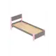Кровать Solarius Мишка сплошное основание mkr-obiv-rs15-roz80-200-full 90 x 80 x 210 см дерево цвет светло-серый/розовый