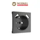 Накладка Werkel для розетки USB графит рифленый
