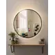 Зеркало для ванной Alfa mirrors Natali ram black 50 Na-5t-ram черный с подсветкой 50x50см