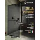 Душевая перегородка Doccia GLASS119/GRHOLD/6BLACK 119x195см черный профиль