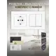 Розетка с выключателем встраиваемые с рамкой Arte milano SET06-2-30-2-40-1.white с заземлением и шторками 2 клавиши цвет белый