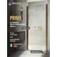 Душевая дверь Doccia GLASS800dv/SA/2BR 80см эффект стекла матовый распашной