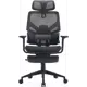 Кресло Cactus CS-CHR-MC01-GYBK 70x140x0 см сетка цвет черный