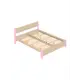 Кровать Solarius Мишка орто основание 130x80x210см дерево цвет бежевый/розовый