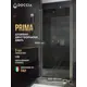 Душевая дверь Doccia GLASS800dv/GR/5CHMT 80см эффект стекла прозрачный распашной