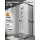 Душевой уголок Belgranio Vetro BR0000054478 прямоугольник 120x80см черный профиль эффект стекла прозрачный