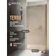 Душевая дверь Doccia GLASS900pt/BRMT/2BR 90см эффект стекла матовый распашной