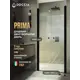 Душевая дверь Doccia GLASS120dv/GL/6BL 120см эффект стекла прозрачный распашной