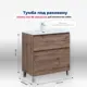 Тумба под раковину напольная Aquanet 00344129 79.6см цвет дуб веллингтон табак