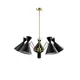 Люстра подвесная Crystal Lux Joven sp5 gold-black 5 ламп 12 м² цвет золото